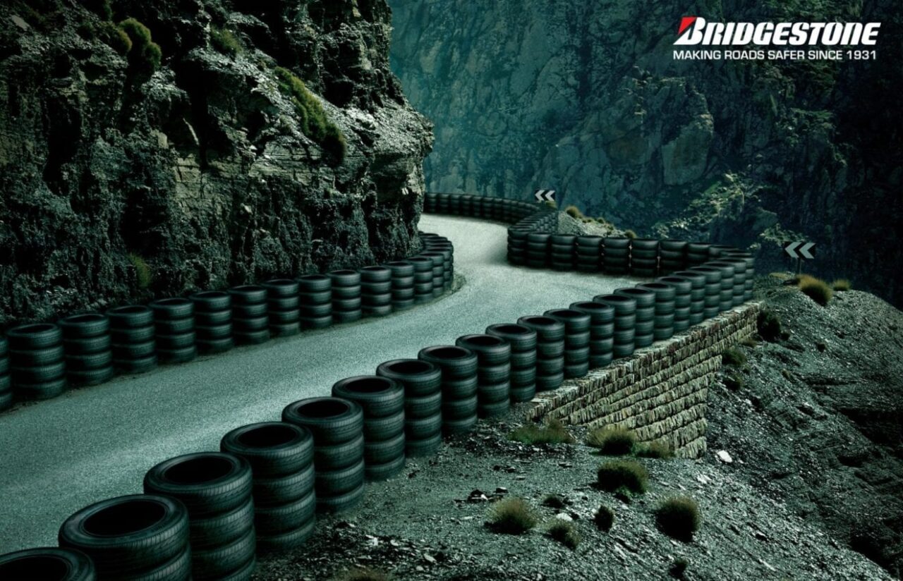 bridgestone tyres cliff chicane print 299624 adeevee