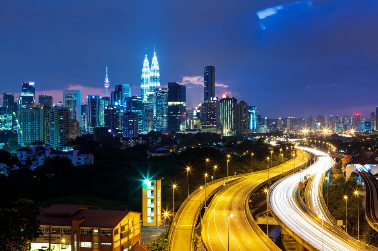 bigstock Kuala Lumpur skyline at night