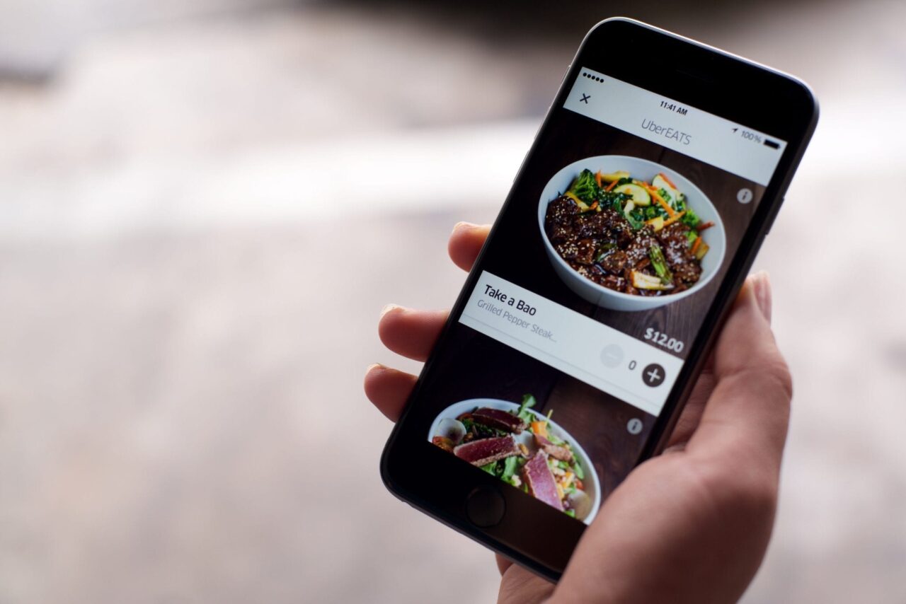 UberEATS app menu