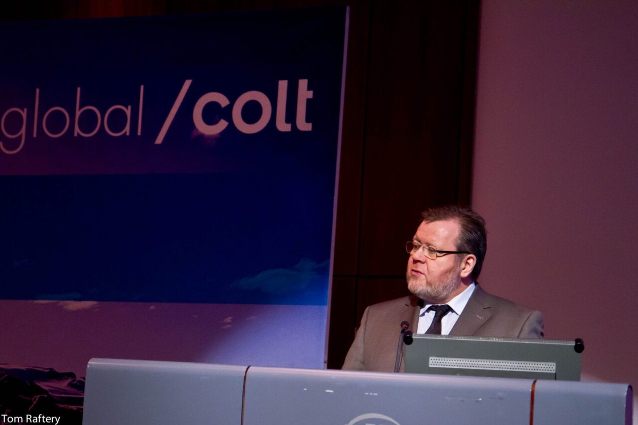 Icelandic Foreign Minister Mr. Össur Skarphéðinsson at a Colt Telecom and Verne Global event in Iceland