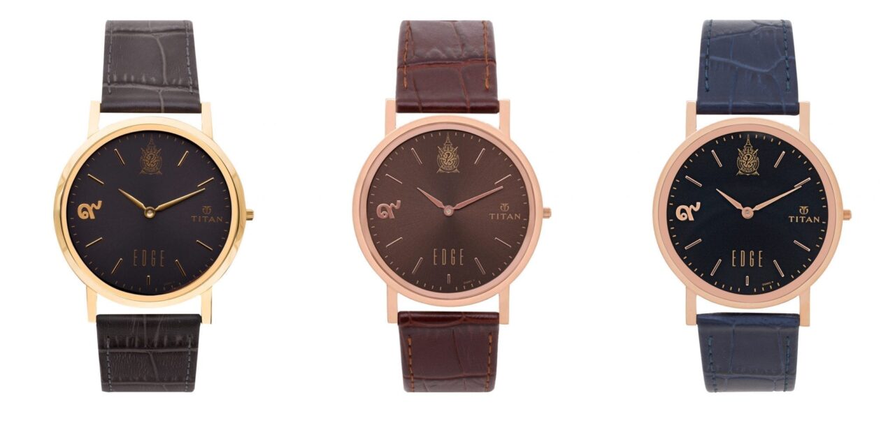 Titan Collage of three watches