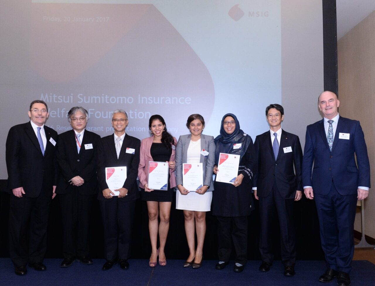 MSIG 0230 2016 Research grant awardees together with MSIWF executive director and MSIG senior management