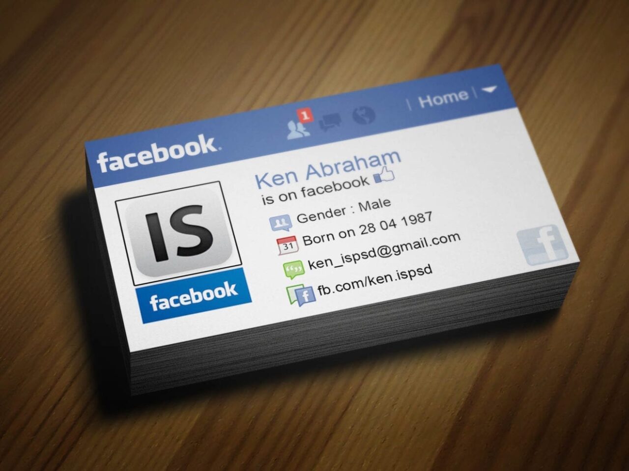 facebook business card