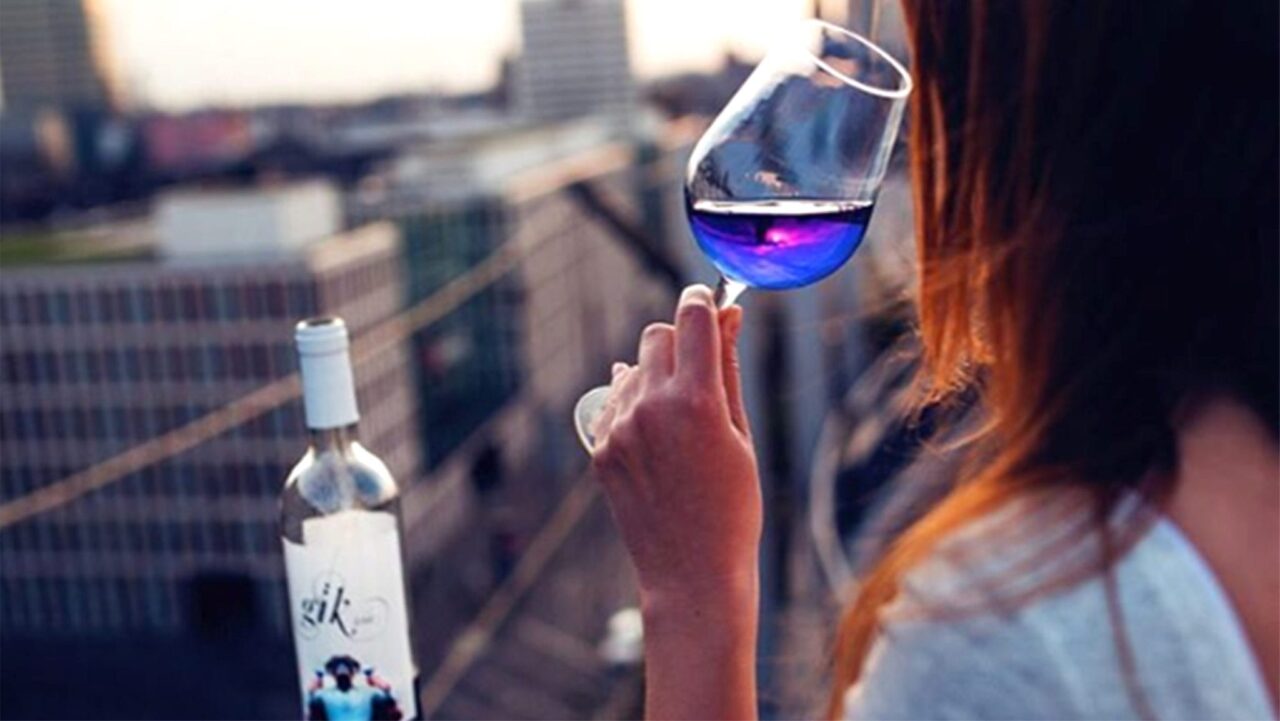 blue wine