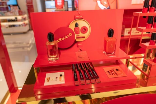 Giorgio Armani Beauty set up at T Galleria Beauty By DFS Causeway Bay HK 2 768x512