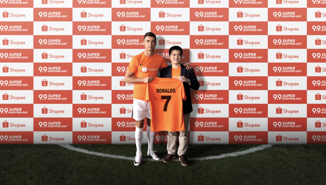 Cristiano Ronaldo Global Football Icon and Chris Feng Chief Executive Officer at Shopee
